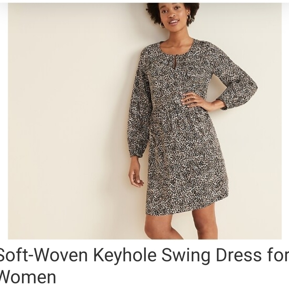 EC Old Navy Animal Print Dress Size Large, Classic, Casual